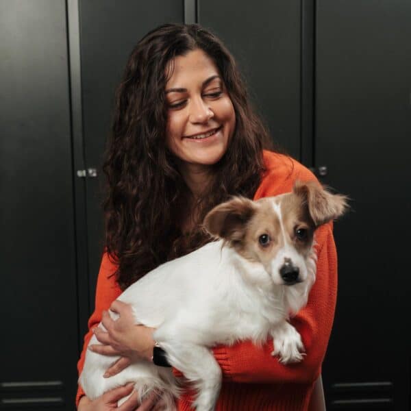Bild von Jamie Lee mit Hund Luna